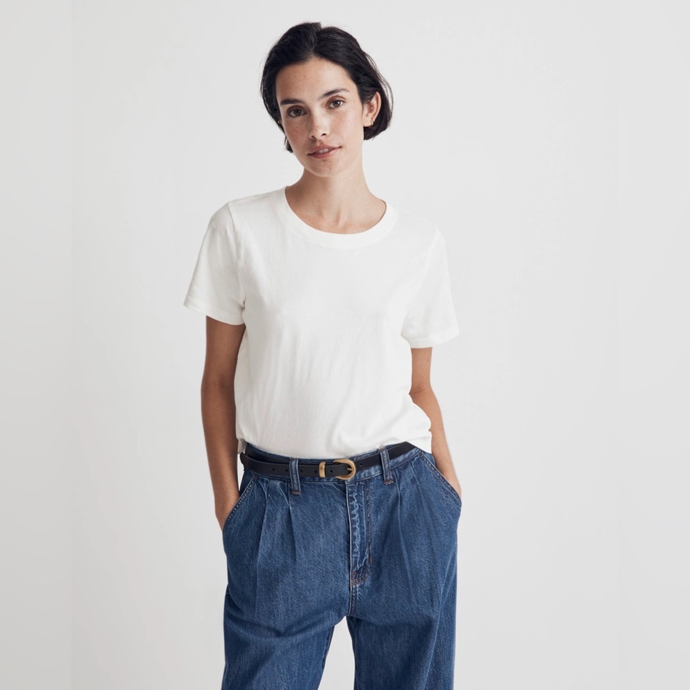 Madewell Softfade Cotton Boxy-Crop Tee